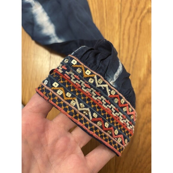 Anthropologie Verb By Pallavi Singhee Beaded Tie-Dye Mini Navy Dress NWT Size S - Picture 4 of 13